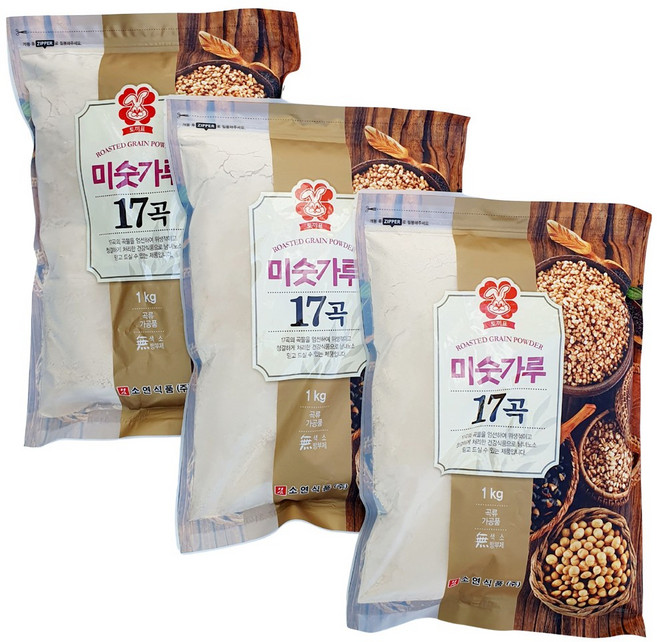 새마원 소연 17곡미숫가루 아침 식사대용 선식 곡물쉐이크, 3개, 1kg