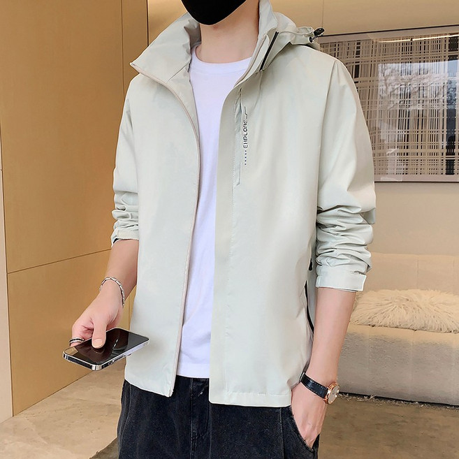 衝鋒外套 素面外套 防潑水 薄款外套 連帽外套 落肩 寬鬆 情侶外套