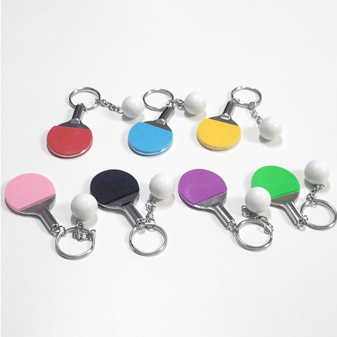 스포츠 키링 운동 동호회 키링 선물, 1개, 탁구 빨강