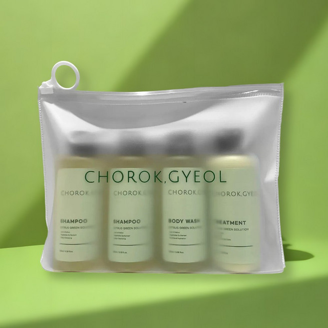 초록결 석회수 샴푸 트리트먼트 바디워시 석회제거 트래블키트, 1세트