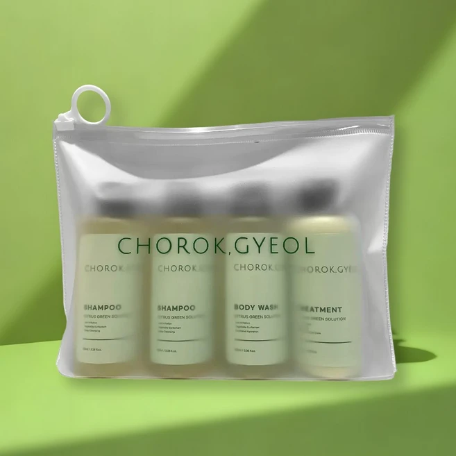 초록결 석회수 샴푸 트리트먼트 바디워시 석회제거 트래블키트, 1세트 - 쿠팡