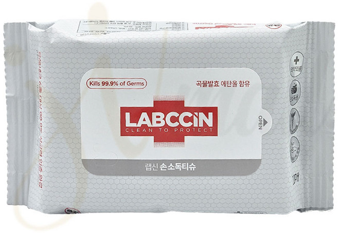 랩신 V3 휴대용 항균 손소독티슈 살균 물티슈 20매 48개, 20매입