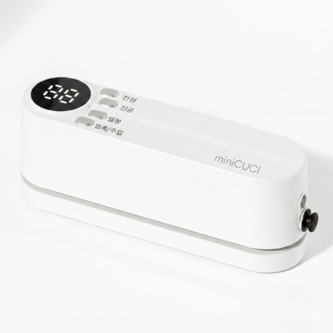 [27년형 백화점 입점] 미니쿠치 프리미엄 건습겸용 진공포장기 가정용 음식 밀봉 실링기, MC-601SAW