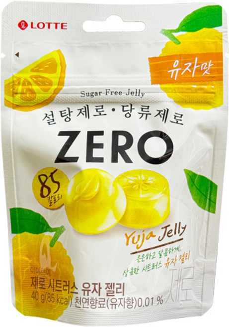 롯데제로 시트러스 유자 젤리, 40g, 1개