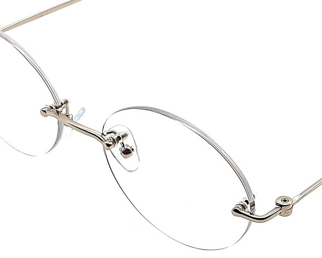 EYES ONE 원형 라운드 무테안경 무태안경 블루라이트 차단 안경테