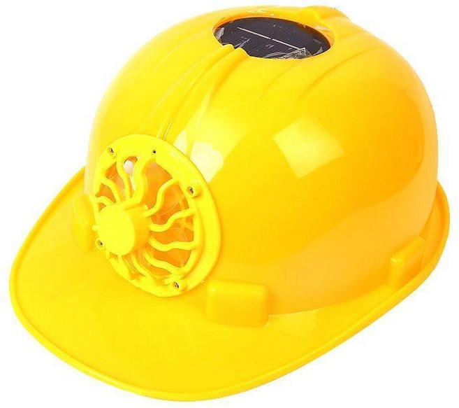 夏季太陽能安全帽 夏季透氣 太陽能帶風扇安全帽 充電工地施工領導 防曬遮陽帽子神器 夏季太陽能安全帽, 白色,黃色遮陽闆 不含帽簾
