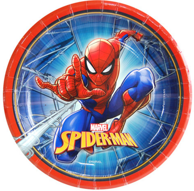피플스파티 마블 캐릭터 파티접시 어벤져스 18cm, 6개입, 1개