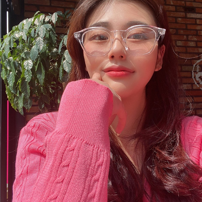 VANANA2 투명 라운드 뿔테 안경