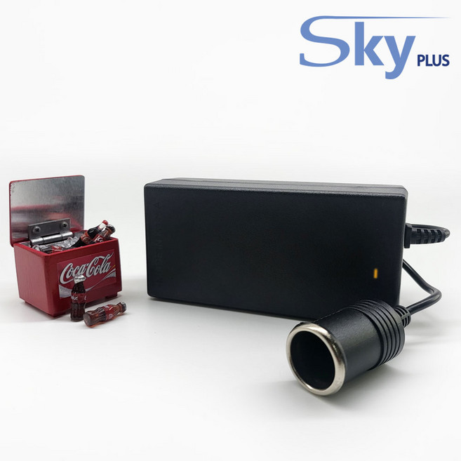 보만 BOMANN 차량용 냉온장고 KB2940 어댑터 시거잭 12V10A 국산(3구접지), 어댑터 + AC 각코드 1.0m