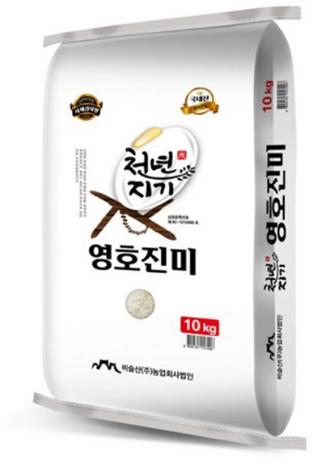 천년지기 영호진미 백미 특등급, 10kg, 1개