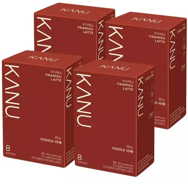 롯데백화점이카루스 맥심 카누 티라미수 라떼 8T X 4개, 1개, 32개입, 17.3g