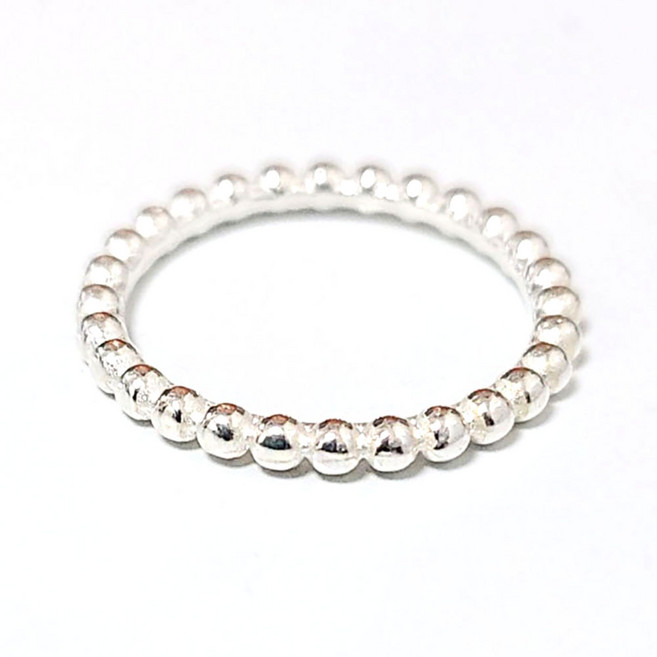 루나보우 실버925 버블 볼 반지 검지 레이어드 링