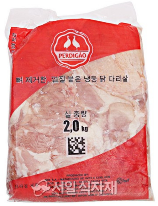 페르디가오 무뼈 순살 껍질 붙은 닭다리살 2kg (냉동), 5개