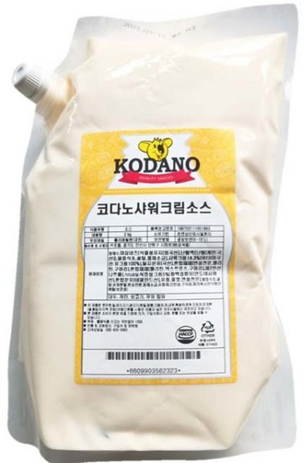 코다노 샤워크림소스 2kg 사워크림소스, 500g, 1개