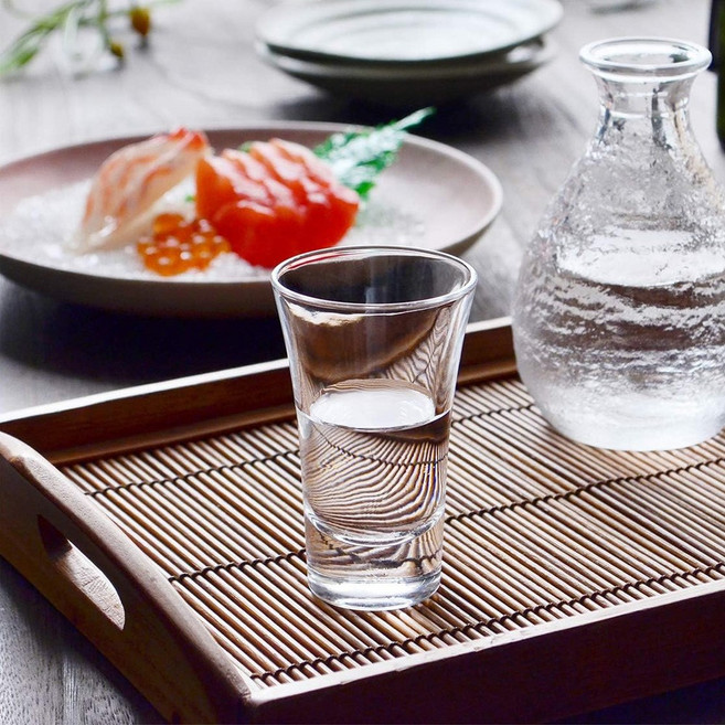 도요사사키 소주잔 사케 글라스 정종잔, 1개, 투명 60ml