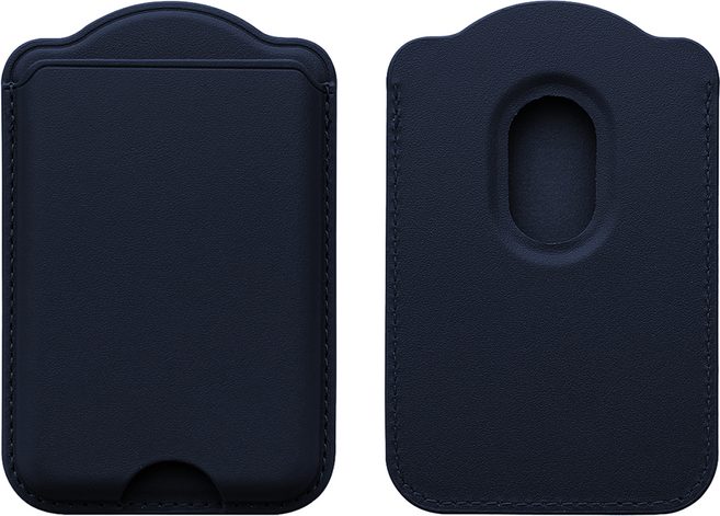 옐로우베이스 맥세이프 비건 레더 카드 지갑 갤럭시 호환 수납, 1개, 네이비