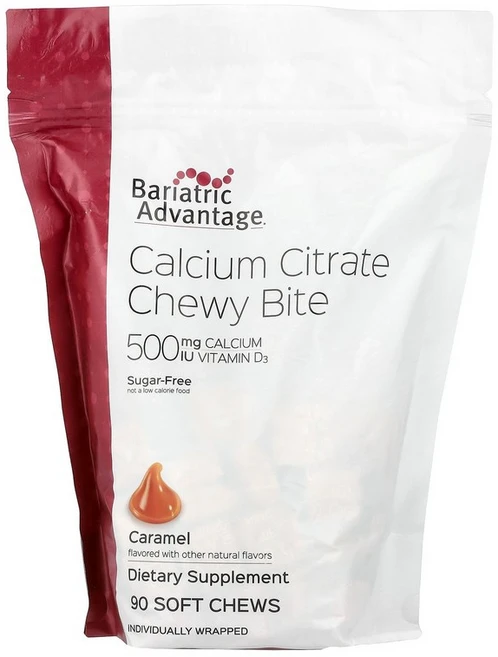 Bariatric Advantage 구연산 칼슘 츄이 바이트 설탕 무함유 캐러멜 맛 소프트 츄 90개 Advantage (베리아트릭 어드밴티지), 90정, 1개 - 쿠팡