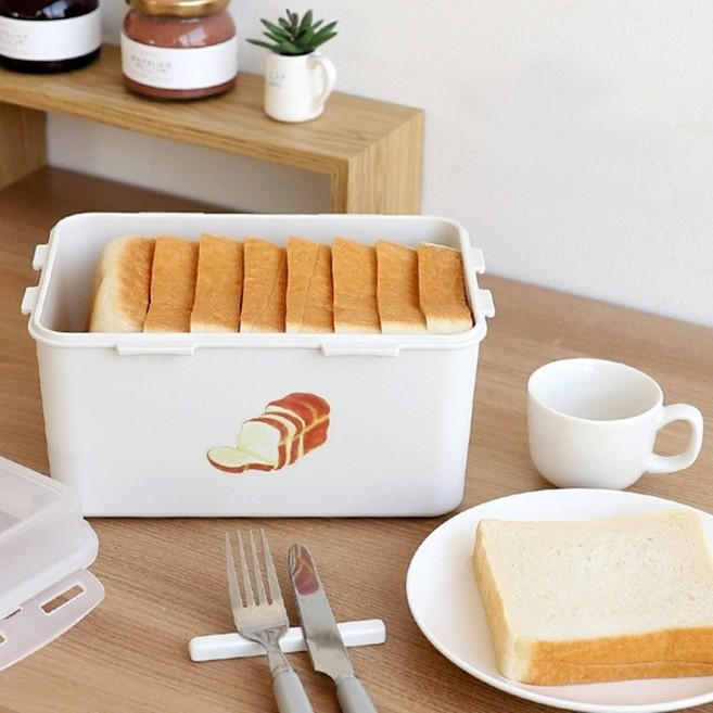 브레드박스 밀폐용기 3L 식빵 쿠키 간식 보관함 수납 진공 야채 빵 원두 플라스틱샐러드통, 1개, 본상품선택