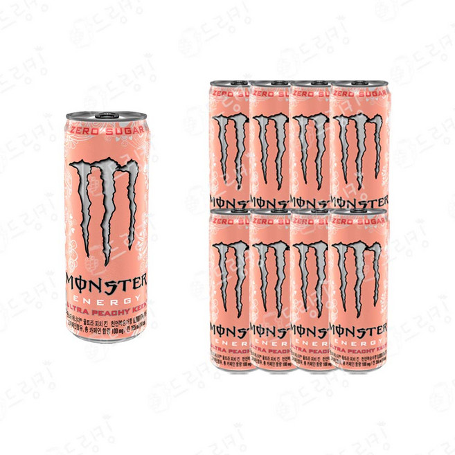 몬스터에너지 울트라 피치 킨, 355ml, 8개