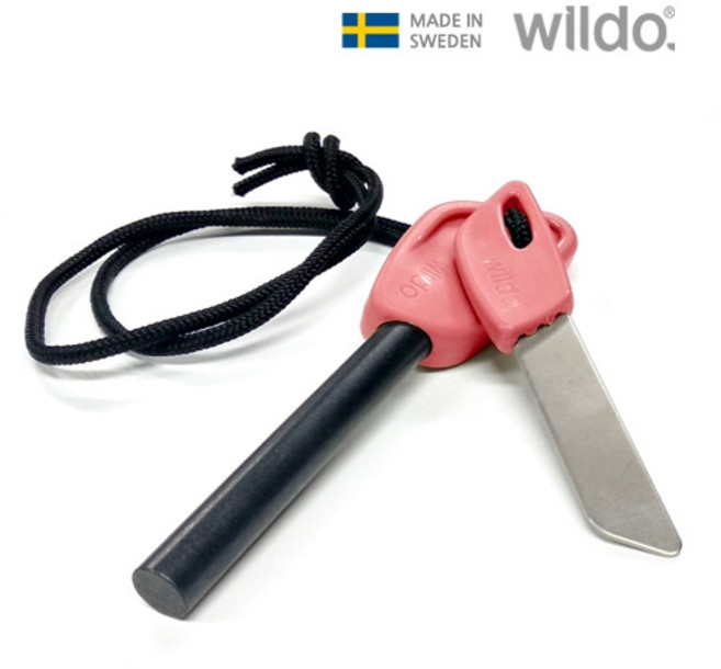 윌도 파이어스틸 L 캠핑 부싯돌 파이어스타터, 1개, 피타야핑크