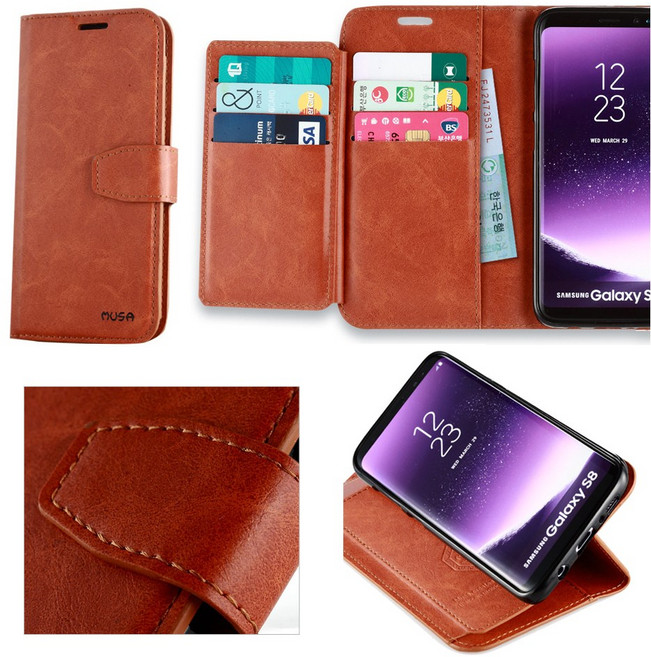 갤럭시S25 FE 케이스 SM-S731 무샤엔터 더블 카드수납(양면) 데일리 심플 포켓 다이어리