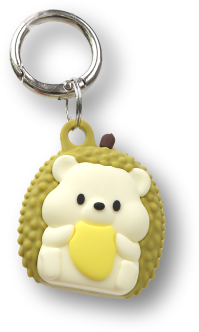 코지박스 에어태그 케이스 충격흡수 캐릭터 키링 홀더, 1개, 고슴도치