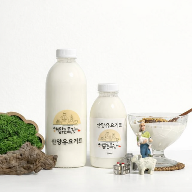 유기농 해맑은목장 산양유수제요거트 산양유단백질100% (농식품부 장관상 수상), 500ml, 3개