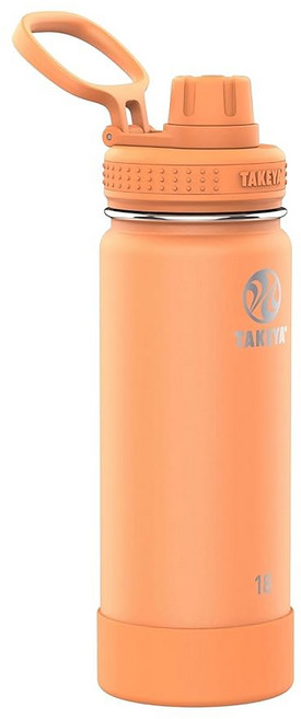 타케야 액티비티 스파우트 뚜껑이 있는 단열 스테인리스 물병 32온스 미드나잇, Tart Orange