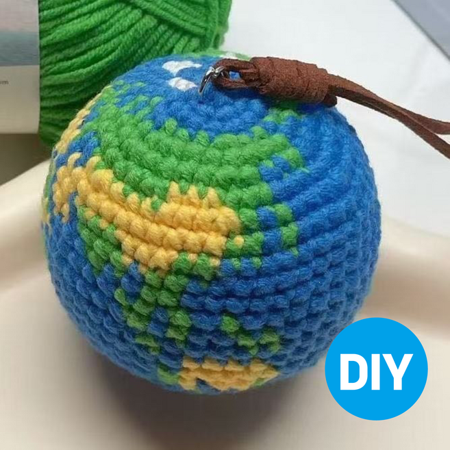 더쉴드 프로젝트 헤일메리 DIY 지구 키링 뜨개질 수제 키홀더 영화 굿즈 감성 선물, 1개, 지구 키링 DIY