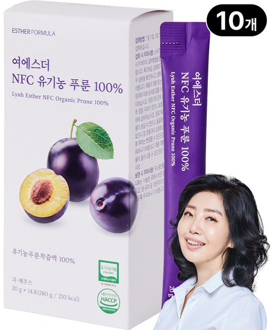 [본사직영] 여에스더 NFC 유기농 푸룬 100% (한 포에 푸룬 8개를 껍질까지 통째로!) 국민영양 프로젝트, 10박스