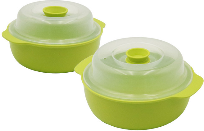 니드앤니드 2019년형 전자렌지 찜기 V2, 그린, 1세트