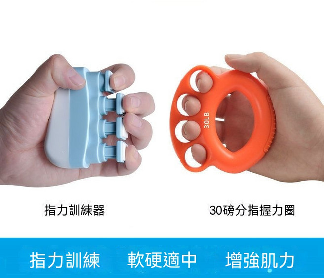 多功能握力鍛煉球 長者手腕手指力量練習器材 手部柔韌訓練 居家放鬆按摩握力圈, 1個, 30磅（2件套）
