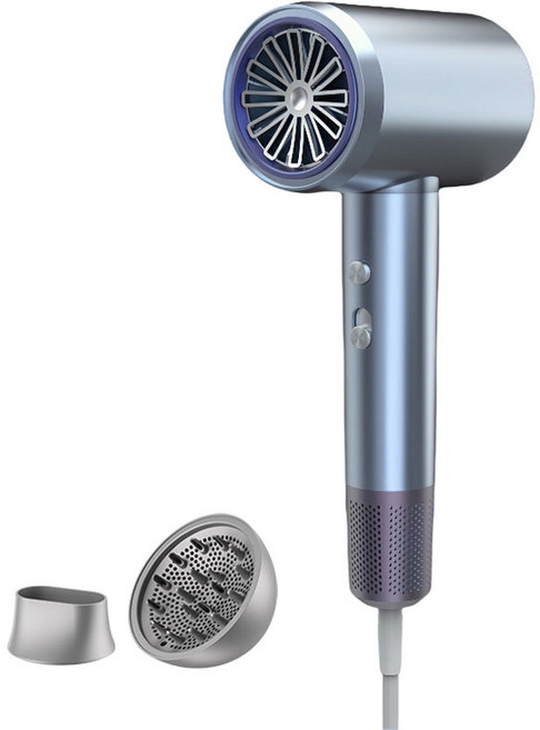 Allilio 초고속 음이온 헤어 드라이기 고출력 2000W 빠른 건조 저소음 경량, 블루