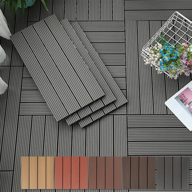 론리인테리어 합성목 조립식 데크타일 조립마루, 20개, 다크월넛(60x30cm)