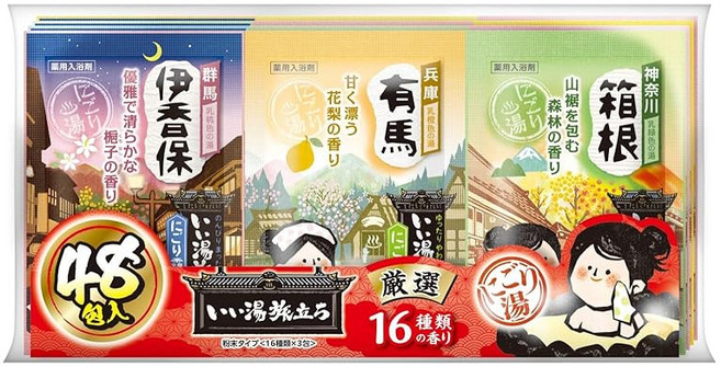 좋은 목욕재계 약용 입욕제 엄선 팩 니고리탕 타입 16가지 향 25g×48포입, 1개, 1g