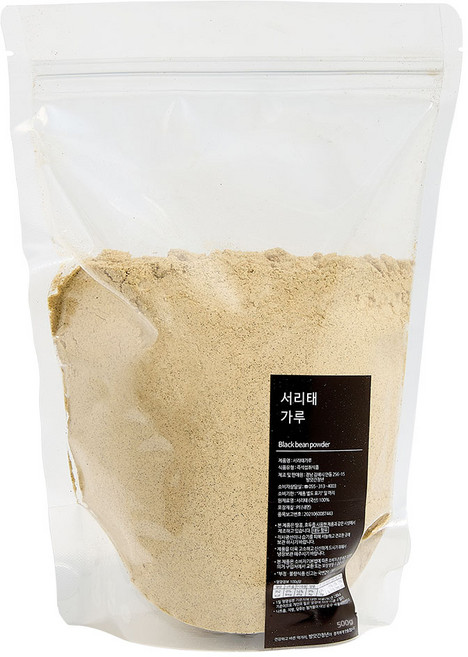 방앗간청년 쪄서 볶은 국산 서리태 검은콩 가루 분말, 500g, 1개