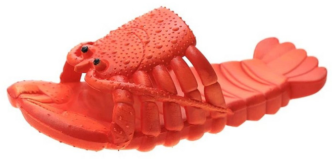가재 랍스터 웃긴 슬리퍼, A. 랍스터 레드, A. 어린이용 2425 사이즈