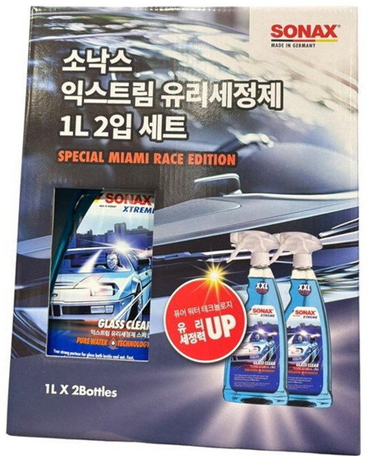 소낙스 익스트림 유리세정제, 1L, 2개