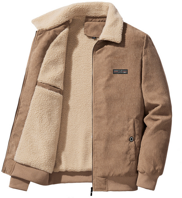 POMTOR 남성 가을 겨울 양털 자켓 골덴자켓