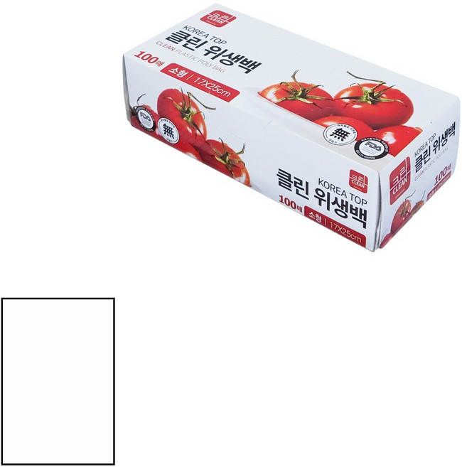 소형 위생백 17x25cm 100매입, 1개