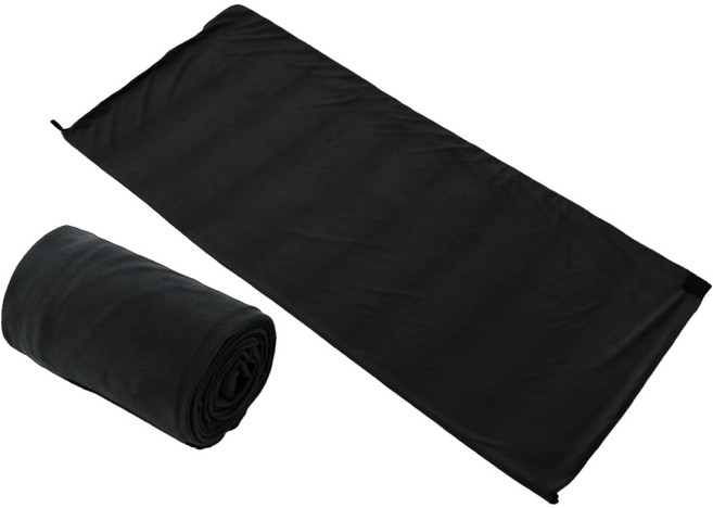 타닥 캠핑 블랭킷 연장형 담요 침낭 라이너 휴대용 이불 압축파우치, 1개, 블랙