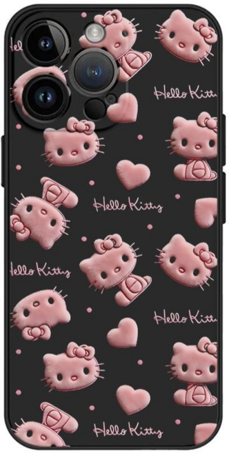 예쁜 핑크 헬로키티 과자의 고퀄리티 실리콘 케이스