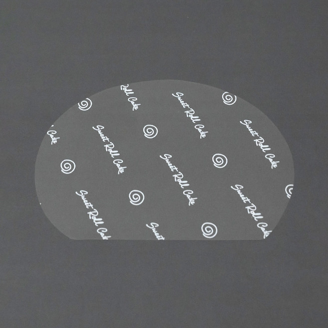 조각 생크림 롤케이크 도지마롤 반달형 포장 비닐 화이트 패턴 400매, 1세트, 400개