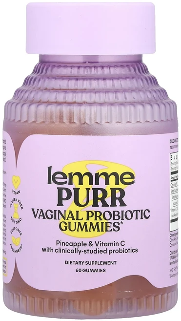 몸관리하세요 겨울입니다 Lemme Purr 질 프로바이오틱 구미젤리 파인애플 구미젤리 60개 특별관리진행, LemmePurr질프로바이오틱구미젤리파인애플구미젤리60, 60정, 1개 - 쿠팡