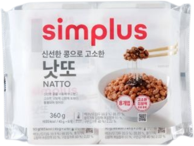 simplus 낫또(수입), 8개, 45g