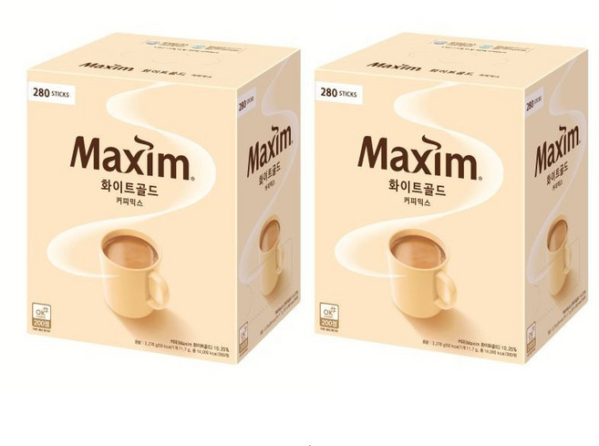 맥심 화이트골드 280T 2개, 11.7g, 280개입