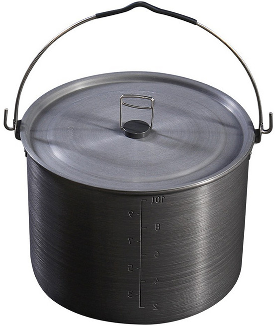 알록스 10.5L 아웃도어 행잉 냄비 CW-RT02, 1개, 블랙