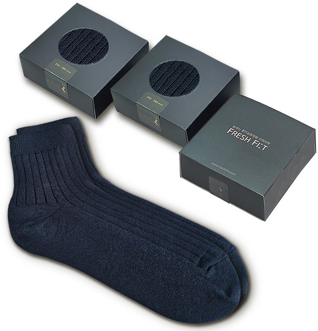남성 골지 단목양말 - 땀안차고 발냄새 없는 프리미엄 종이섬유양말 프레쉬핏