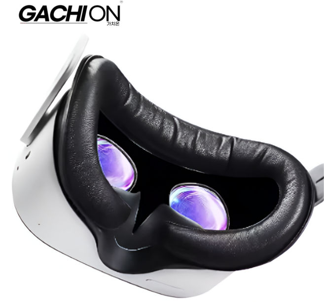 오큘러스 퀘스트 2 VR 헤드 눈 커버 안면 폼 호환 가치온, 1개, 블랙, 컨텐츠 참조