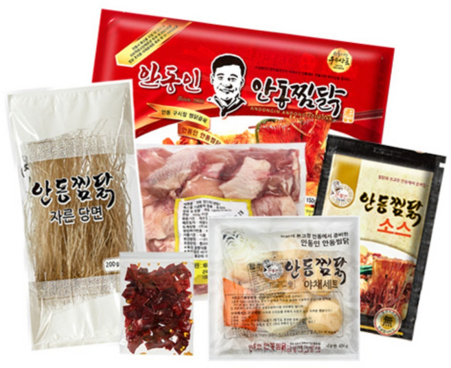 안동찜닭골목 안동찜닭 3-4인분 간편조리 밀키트 캠핑, 1개, 1.34kg
